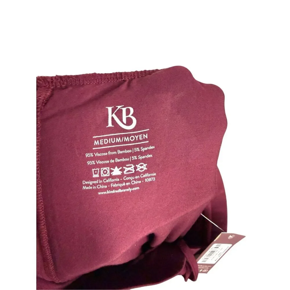 Kindred Bravely Aria Casual Lounge Pants Deep Burgandy Size Medium NWT - Picture 6 of 7